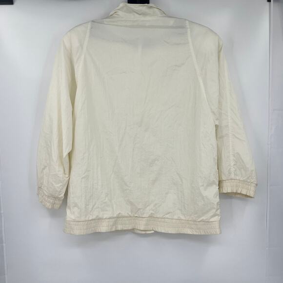 Vintage Spencer Douglas Nylon Jacket Womens Sz 16 Crinkle Snap Front 90s Minimal - Picture 5 of 10